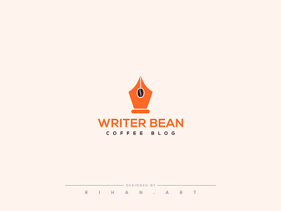 Writer Bean | Coffee Blogger | Food Blogger 99 designs logo article bean logo blog blogger brand identity branding cafe coffee coffee bean creative logo illustration mark minimal online story pen startup storytellers write writing