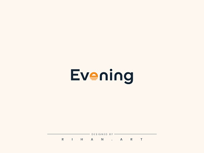 Evening Typography Design | Sunset | Logo