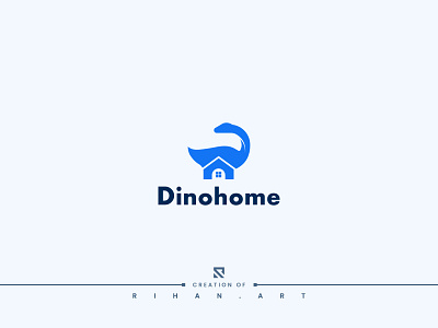 Dinohome | Dinosaur | Home | Minimal Real Estate Logo 2022 99design logo abcdefghijklmnñopqrstuvwxyz animal brand identity branding building logo clever smart construction logo creative logo dinosaur home house logo designer minimal minimalistic modern park property logo real estate realty logo tech technology