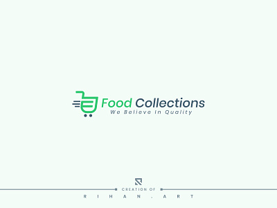 Food E-Commerce | Grocery Shop | Cart | Letter F Logo Design
