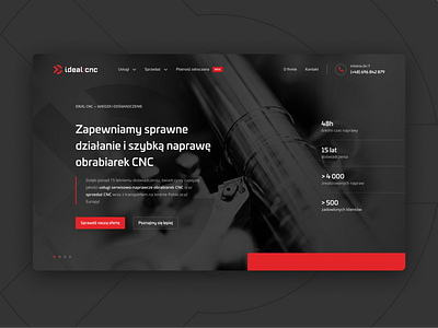 IdealCNC landing page