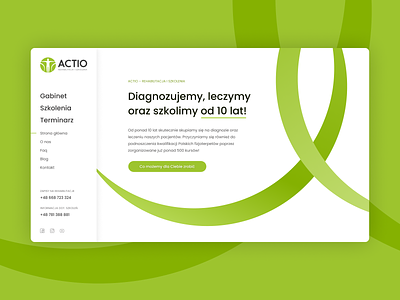 ACTIO clean design landing page layout ui ux web web design webdesign website