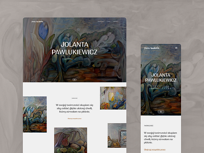 Art Portfolio – Home Page art design frontpage homepage landing page layout mobile portfolio ui ux web web design