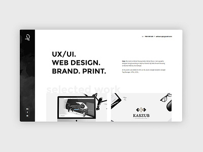 AdrianRosz Portfolio design designer landing minimal portfolio ui ux web design webdesign