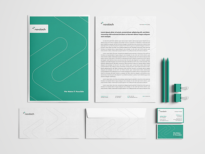 novatech – we make IT possible brand branding business card it logo mark sygnet typo typography