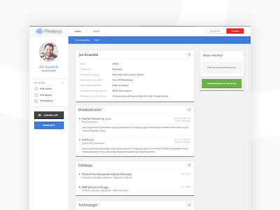 User profile — dashboard app clean layout profile simple ui user user interface ux web webdesign