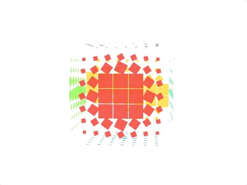 Stagger Cube codepen colors css cube digital 2d greensock gsap javascript movement rotate tiles