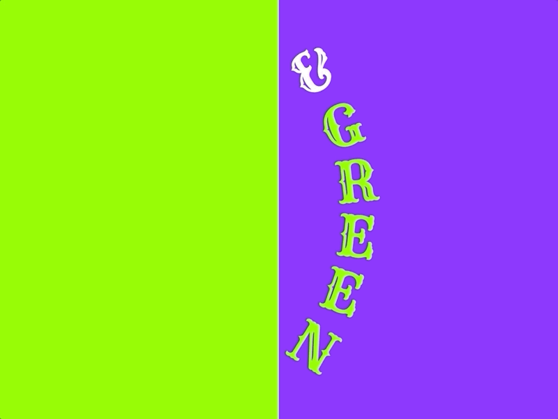Purple & Green codepen codepenchallenge complementary colors css css animation splitting text text animation typography