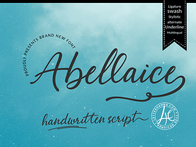 Abellaice Font branding design font handwritten illustration typeface ui