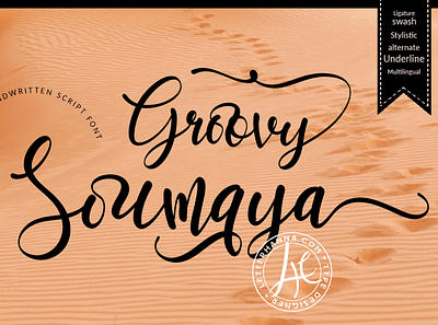 Groovy Soumaya Font design graphic design handwritten script font typeface typography