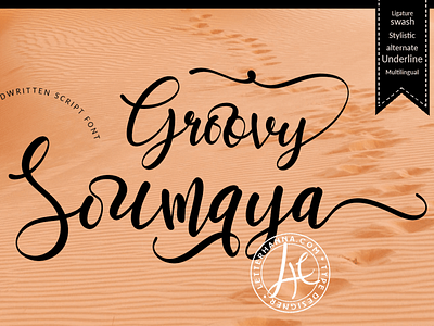 Groovy Soumaya Font design graphic design handwritten script font typeface typography