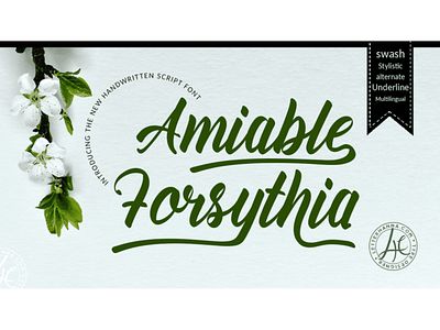 Amiable Forsythia Font