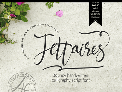 Jettiares Script Font branding calligraphy design handwritten illustration logo script font typeface