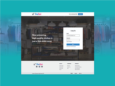 ShopSpot | Login page design concept