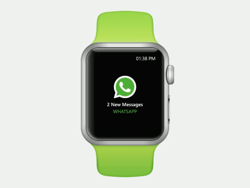 WhatsApp for Apple Watch | Concept Design animation app apple chat gif ios message ui ux watch whatsapp