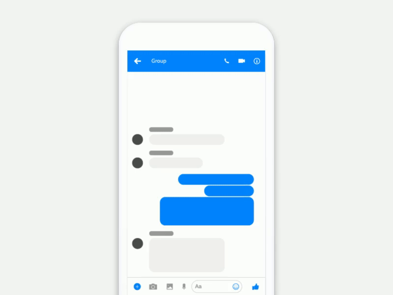 Facebook Messenger | Getting rid of large unread messages chat concept discussion facebook feature interface messages messenger redesign ui unread ux