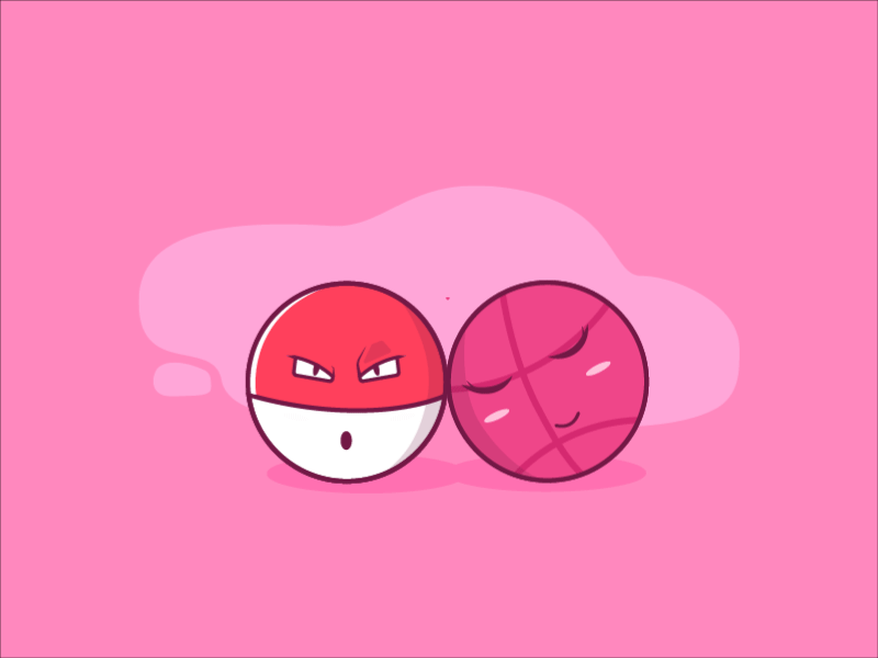 1x Dribbble Invite Giveaway ball basketball dribbble fandom giveaway invite love one pokeball pokemon voltorb
