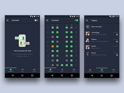 GOssip | Sketch Freebie android app chat concept dark design discussion freebie group travel ui ux