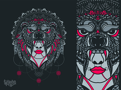 Bear hat illustration artwork bear branding design graphic design illustration logo tshirt vector