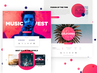 Music Fest | Landing Page Concpet