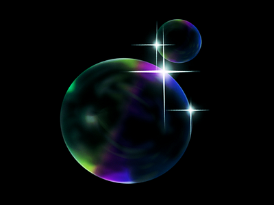 Shiny Bubbles bubble design illustration photoshop poster