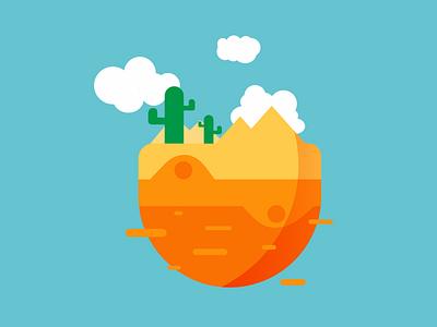 Floating Desert corel coreldraw icon illustration