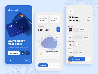 Fintech Mobile App UI design bank mobile app fintech mobile app ui design ux design