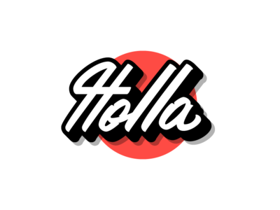 Holla bearded design logo minimal