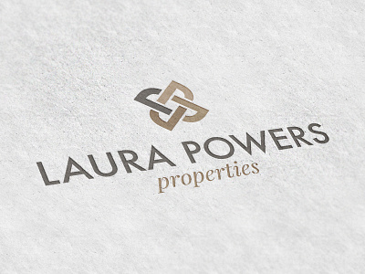 Laura Powers Properties brown design logo tan