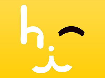 "Say Hi" Logo Design app app design cute hi logo logo design messaging say hi smile smiley
