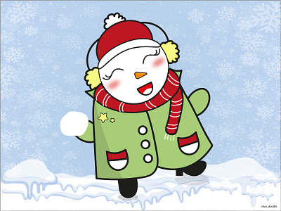 Mr. Wilbur adorable character christmas cute design doodle doodleart illustration kawaii snow snowman