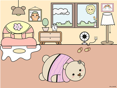 Bub adorable bear character cute design doodle doodleart illustration kawaii