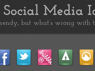 Posh Social Media Icons by Brandon Houlihan on Dribbble