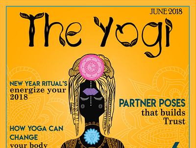 Yoga Magazine Cover ayurveda branding design graphic design illustration magazinecover typography vector yoga
