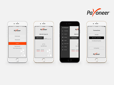 Re-skinning Payoneer App