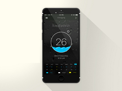 Weather App app app design clean colorful cool free hot modern rain screen weather
