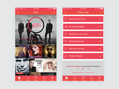 Music app app button concept design free icon interface ios iphone x music photoshop psd