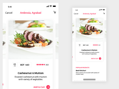 Food App-Order Screen