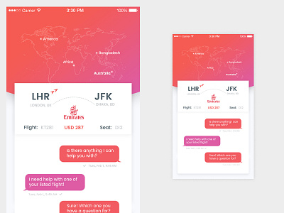 Air Ticketing App-Chat Screen