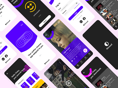 mood tracker UX/UI app cinema design figma graphic design illustration interface mobile sketch ui ux