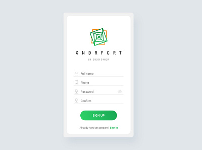 Day1. Sign up dailyui ui