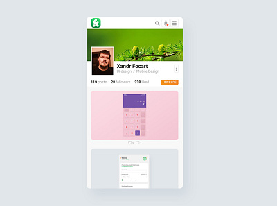 Day 6. An user profile app dailyui design ui ui design