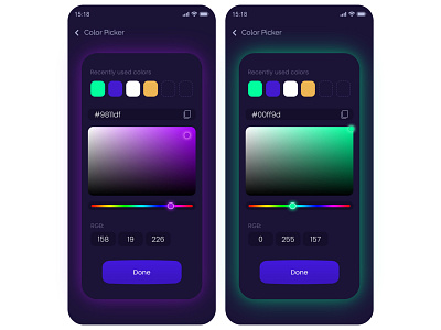 Day 60: Color picker app challenge color picker dailyui day 60 day060 ui ui design