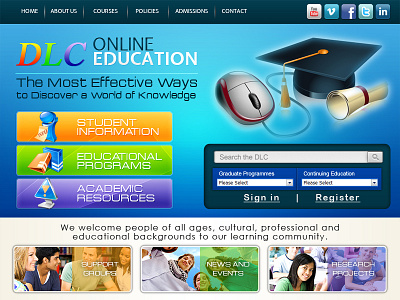 DLC Online Education - Website Design and Development education website wordpress