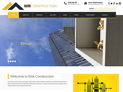 Elite Construction – Building Contractor Website Design construction website engineering website