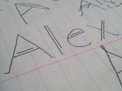 Typogralex alex camera paper pencil sans sketch try typography