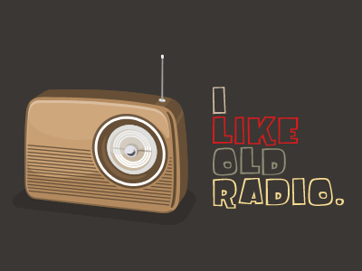 I Like Old Radio. fink gothic illustration old radio vector vintage