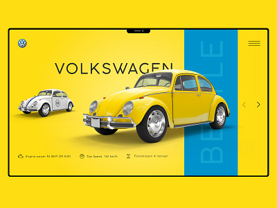 Volkswagen beatle concept beatle design graphic design landig page landing minimalism ui volkswagen