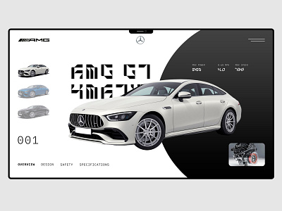 Mercedes AMG GT concept 4matic amg design graphic design gt landig page landing mercedes minimalism ui авто лендинг минимализм