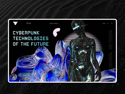 Cyberpunk Tech cyberpunk landing minimal tech ui